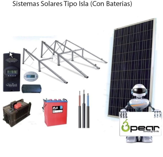 Sistema Solar Tipo Isla ( Con baterias)