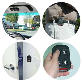 Control remoto para 4 accesos